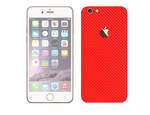 Wrapsol iPhone 6S Karbon kaplama Kırmızı+ Ön film